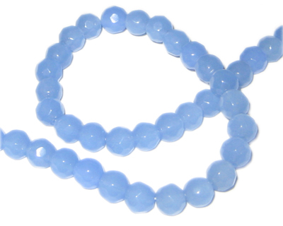 (image for) 6mm Pale Purple Faceted Round Semi-Opaque Glass Bead, 13" string