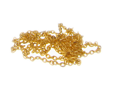 3mm Gold Metal Link Chain, 40" length