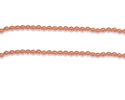 4mm Rose Pink Glass Pearl Bead, approx. 104 beads