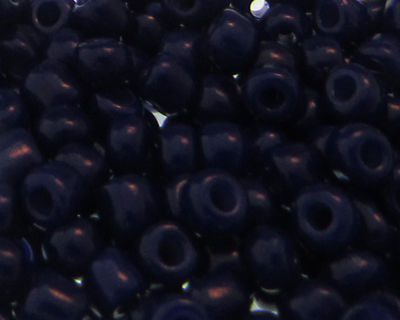 6/0 Dark Blue Opaque Glass Seed Bead, 1oz. Bag