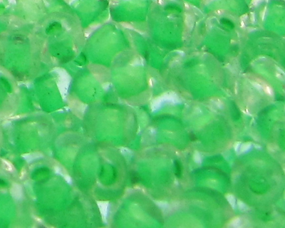 6/0 Green Inside-Color Glass Seed Bead, 1oz. Bag