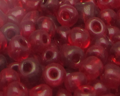 (image for) 6/0 Dark Red Transparent Glass Seed Bead, 1oz. Bag
