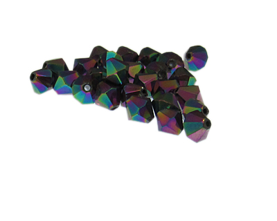 (image for) Approx. 1oz. x 8mm Luster Bicone Electroplated Glass Bead