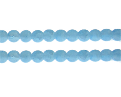 10mm Soft Turquoise Gemstone-Style Glass Bead, approx. 16 beads