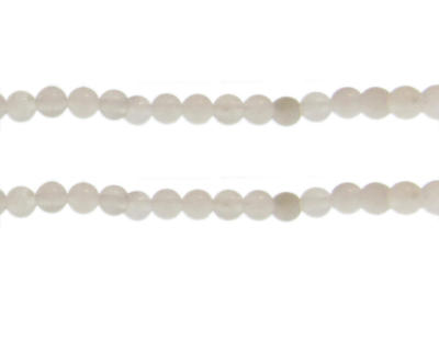 6mm White Gemstone Bead, approx. 30 beads