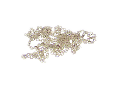 2mm Silver Metal Link Chain, 40" length