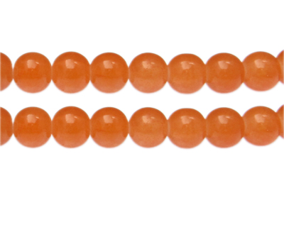 12mm Carnelian-Style Glass Bead, approx. 14 beads
