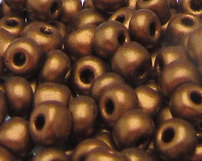 6/0 Copper Metallic Glass Seed Bead, 1oz. Bag