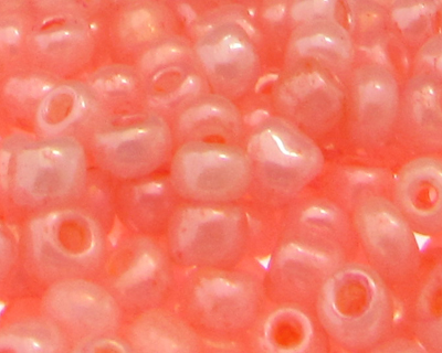 6/0 Salmon Ceylon Glass Seed Beads, 1oz. bag