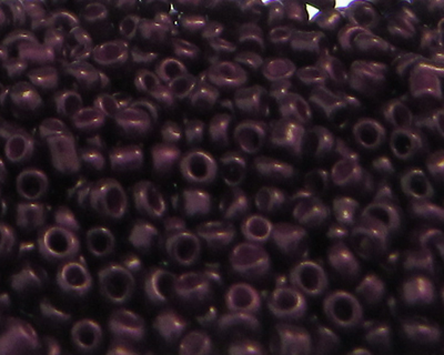 (image for) 11/0 Deep Purple Opaque Glass Seed Bead, 1oz. Bag