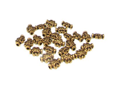 8 x 6mm Butterfly Metal Gold Spacer Bead, approx. 25 beads