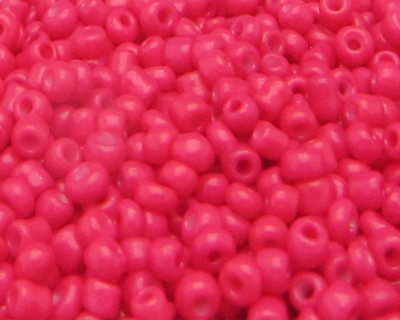 11/0 Bright Pink Opaque Glass Seed Bead, 1oz. Bag