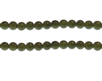 (image for) 8mm Khaki Duo-Style Glass Bead, approx. 38 beads - Click Image to Close