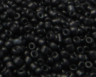 11/0 Black Opaque Glass Seed Bead, 1oz. Bag