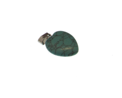 20mm Turquoise Gemstone Heart Pendant