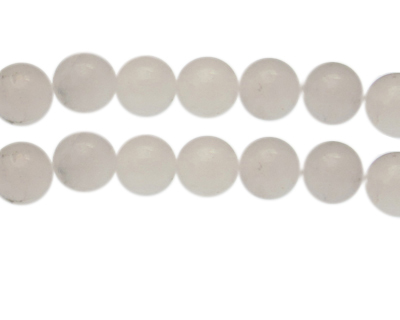 12mm White Gemstone Bead, approx. 15 beads