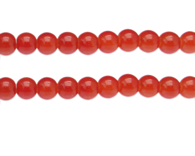 Pretty 12 mm Rouge Agate Jade bead Perles un collier de perles 20 in environ 50.80 cm 