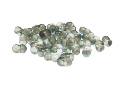 (image for) Approx. 1.2oz. x 8x6mm Silver Luster Glass Peanut Beads