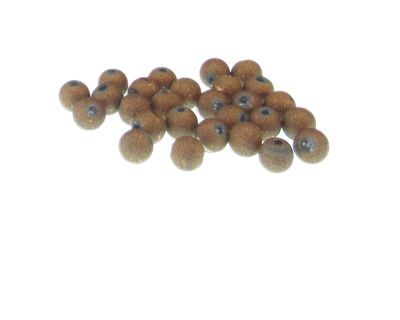 (image for) Approx. 1oz. x 6mm Copper Druzy-Style Glass Bead