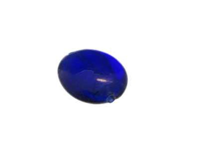28mm Blue Foil Lampwork Glass Bead