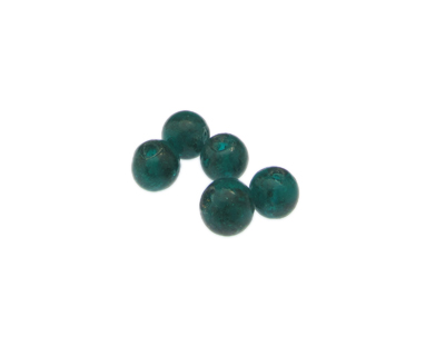 6mm Dark Green Lampwork Glass Bead, 5 beads 6mm Dark Green Lampwork Glass Bead, 5 beads