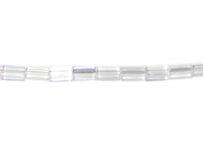 Approx. 1oz. 8 x 4mm Crystal Tube Pressed Glass Bead