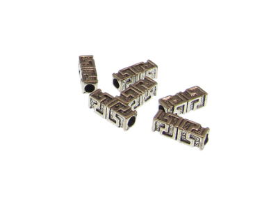 (image for) 14 x 4mm Column Silver Metal Spacer Bead, 6 beads - Click Image to Close