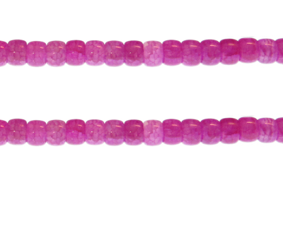 (image for) 8 x 6mm Fuchsia Rondelle Gemstone-Style Bead, 7.5" string