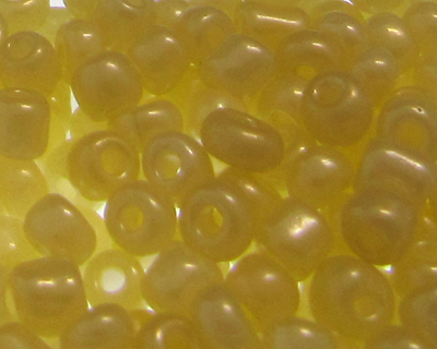 6/0 Soft Yellow Opaque Glass Seed Bead, 1oz. Bag