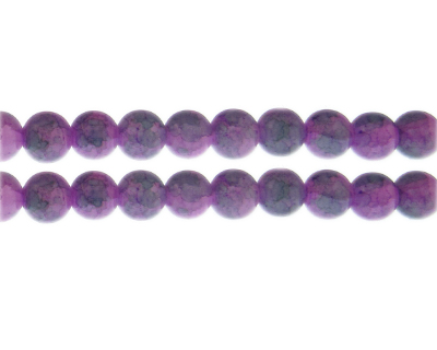 (image for) 10mm Amethyst Duo-Style Glass Bead, approx. 16 beads