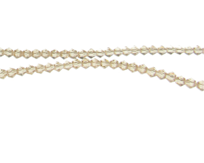 4mm Champagne Faceted Bicone Glass Bead, 14" string 4mm Champagne Faceted Bicone Glass Bead, 14" string