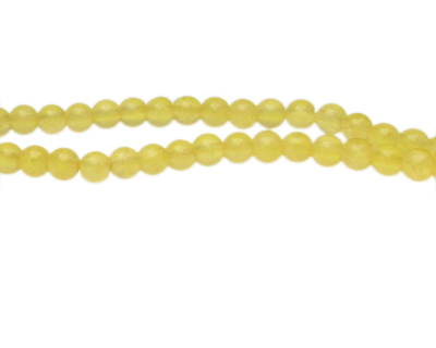 6mm Citrine-Style Glass Bead, approx. 45 beads