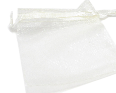 (image for) 2.75 x 3.25" Cream Organza Gift Bag - 5 bags - Click Image to Close