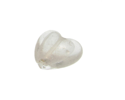 28mm Crystal Foil Heart Lampwork Glass Bead, 2 beads