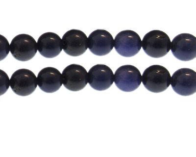 12mm Dark Amethyst Gemstone Bead, approx. 15 beads