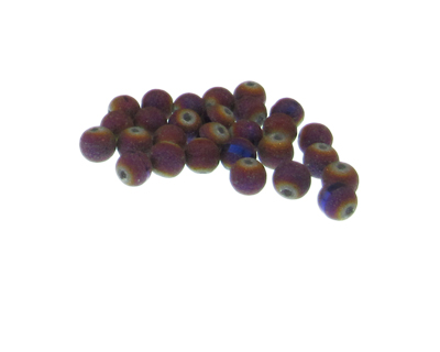 (image for) Approx. 1oz. x 6mm Purple Druzy-Style Glass Bead
