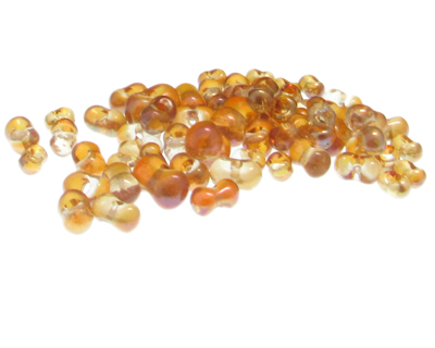 (image for) Approx. 1.5oz. x 8-12mm Peach Peanut Glass Bead
