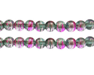 (image for) 10mm Meadow Abstract Glass Bead, approx. 18 beads - Click Image to Close