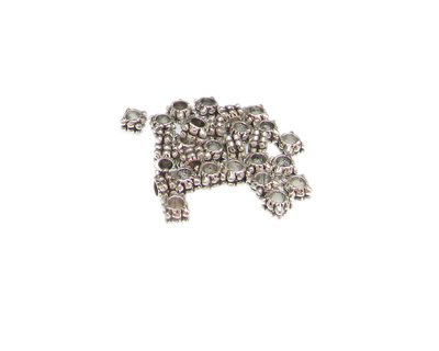 (image for) 4mm Silver Metal Spacer Bead, approx. 30 beads - Click Image to Close