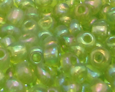 6/0 Apple Green Luster Glass Seed Bead, 1oz. Bag