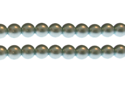 (image for) 10mm Soft Teal Glass Pearl Bead, approx. 22 beads - Click Image to Close