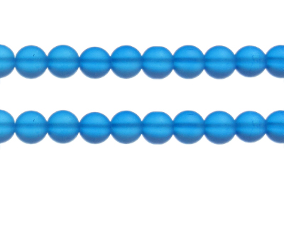 (image for) 10mm Turquoise Sea/Beach-Style Glass Bead, approx. 16 beads