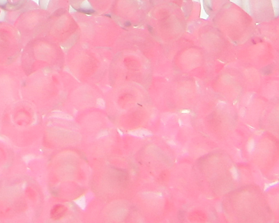 6/0 Pale Pink Inside-Color Glass Seed Beads, 1oz. bag
