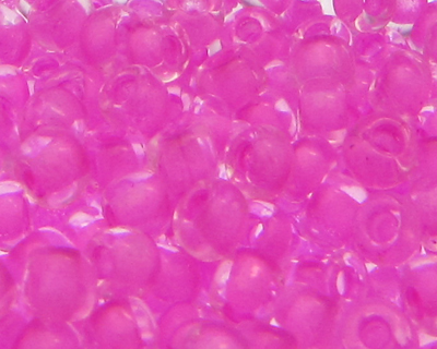 (image for) 6/0 Hot Pink Inside-Color Glass Seed Beads, 1oz. bag