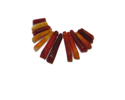 12 - 30mm Carnelian Gemstone Pendant, 13 pieces