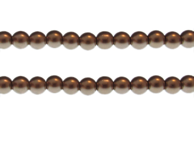 8mm Latte Glass Pearl Bead, approx. 54 beads