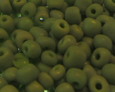 6/0 Apple Green Opaque Glass Seed Bead, 1oz. Bag
