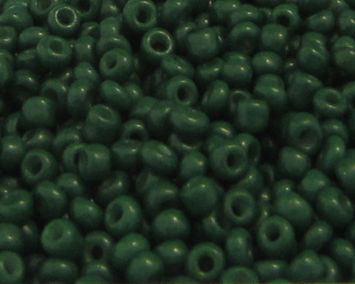 (image for) 11/0 Dark Green Opaque Glass Seed Beads, 1oz. bag