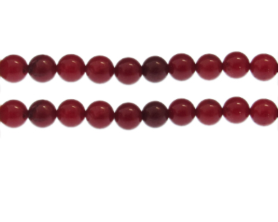 8mm Red Gemstone Bead, approx. 23 beads