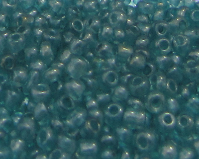 11/0 Deep Aqua Transparent Glass Seed Beads, 1oz. bag